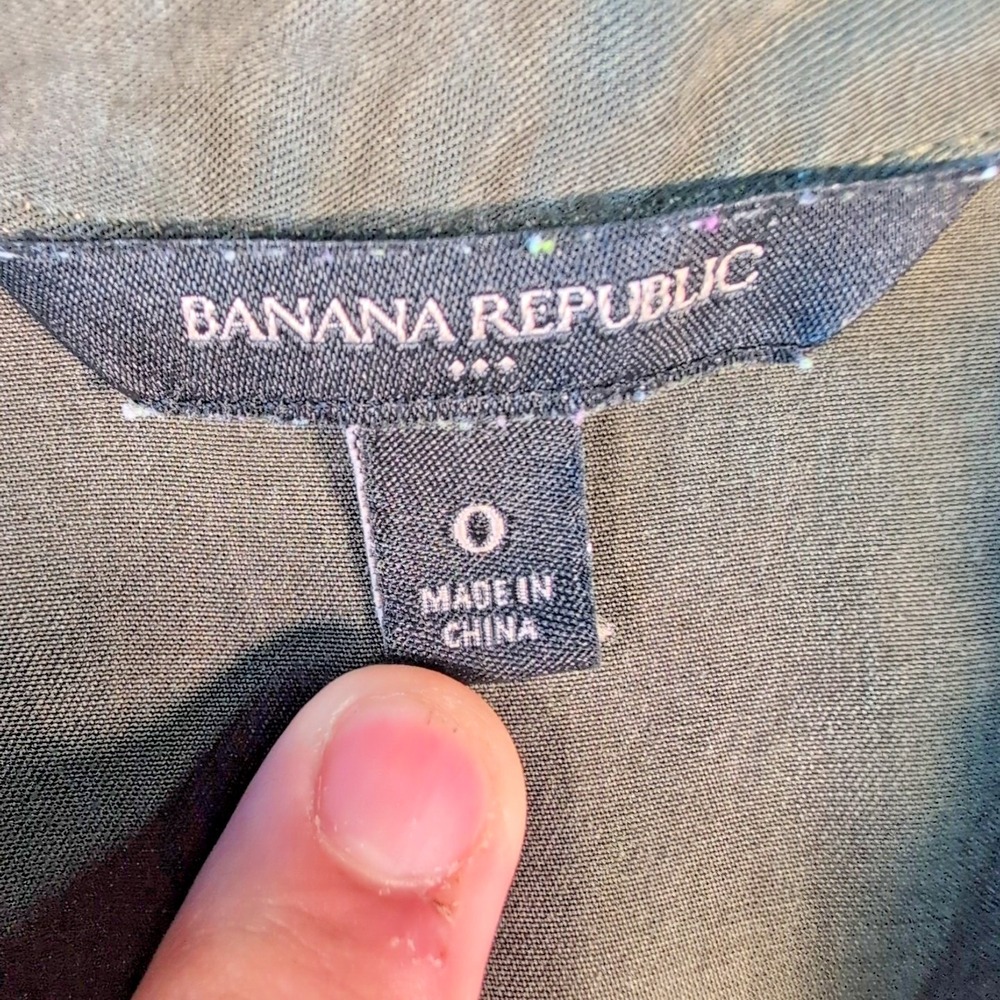 Banana Republic Factory Shorts Romper Jumpsuit Size 0 Army Green Safari - Picture 4 of 6